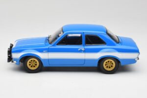 Ford Escort Mk1 RS 1600 Sinine Valge Triibud Minichamps 1:18 100688102 Metall - pilt 4/8