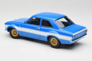 Ford Escort Mk1 RS 1600 Sinine Valge Triibud Minichamps 1:18 100688102 Metall - pilt 7/8