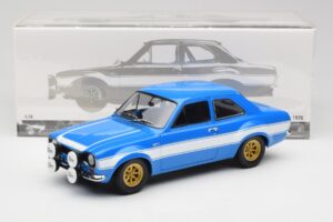 Ford Escort Mk1 RS 1600 Sinine Valge Triibud Minichamps 1:18 100688102 Metall - pilt 8/8