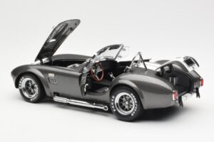Ford Shelby Cobra 427 S/C Hall Metallik Valgete Triipudega Kyosho 1:18 08045GRW Metall - pilt 5/8