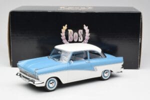 Ford Taunus 17M P2 Helesinine & Valge BoS Models 1:18 BOS019 Metall - pilt 6/6