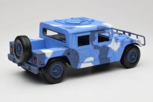 Hummer H1 Humvee Sinine & Valge Motormax 1:18 73157 Metall - pilt 3/8