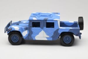 Hummer H1 Humvee Sinine & Valge Motormax 1:18 73157 Metall - pilt 4/8
