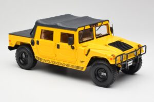 Hummer H1 Soft Top Kollane Maisto 1:18 56041 Metall - pilt 6/8