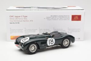 Jaguar C-Type #18 T. Rolt / D. Hamilton 24 Hours of Le Mans Winner 1953 CMC 1:18 M-195 Metall - pilt 6/6