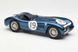 Jaguar C-Type #19 J. Stewart Ecurie Ecosse Goodwood Members Meeting 1954 CMC 1:18 M-192 Metall - pilt 4/6