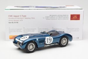 Jaguar C-Type #19 J. Stewart Ecurie Ecosse Goodwood Members Meeting 1954 CMC 1:18 M-192 Metall - pilt 6/6