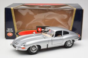 Jaguar E-Type Series 1 Hõbedane Bburago 1:18 3018-M2 Metall - pilt 8/8