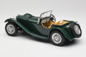 Jaguar SS 100 Roadster Roheline Bburago 1:18 3006 Metall - pilt 7/8