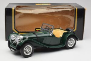 Jaguar SS 100 Roadster Roheline Bburago 1:18 3006 Metall - pilt 8/8