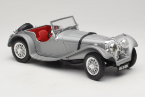 Jaguar SS100 Hõbedane Bburago 1:18 3006-M2 Metall - pilt 4/6