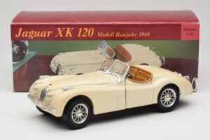 Jaguar XK120 Valge Eduscho 1:18 7482-1HTH Metall - pilt 8/8