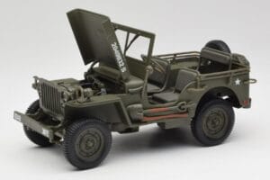 Jeep Willys Sõjaväe Roheline Gate 1:18 1061 Metall - pilt 2/8