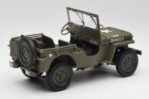 Jeep Willys Sõjaväe Roheline Gate 1:18 1061 Metall - pilt 3/8