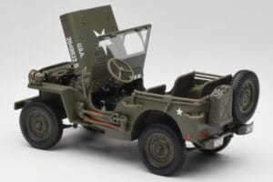 Jeep Willys Sõjaväe Roheline Gate 1:18 1061 Metall - pilt 5/8
