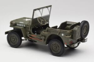 Jeep Willys Sõjaväe Roheline Gate 1:18 1061 Metall - pilt 7/8