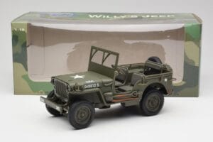 Jeep Willys Sõjaväe Roheline Gate 1:18 1061 Metall - pilt 8/8
