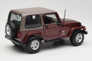 Jeep Wrangler TJ Sahara Punane Maisto 1:18 31662 Metall - pilt 3/8