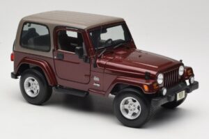 Jeep Wrangler TJ Sahara Punane Maisto 1:18 31662 Metall - pilt 6/8