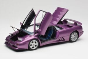 Lamborghini Diablo SE30 Anniversary Edition Metallic Lilla AUTOart 1:18 79158 Metall - pilt 2/8
