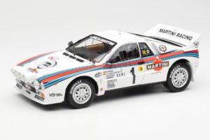 Lancia 037 Martini #1 W. Rohrl / C. Geistdorfer Winner Rally Monte Carlo 1983 Öine Versioon Kyosho 1:18 08306A Metall