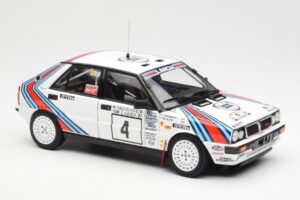 Lancia Delta HF 4WD #4 M. Alen / I. Kivimaki Martini Rally 1000 Lakes 1987 Kyosho 1:18 08960B Metall - pilt 6/8