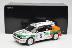Lancia Delta HF Integrale Evo II Totip #5 A. Aghini / S. Farnocchia Rally Monte Carlo 1993 Kyosho 1:18 08348F Metall - pilt 8/8