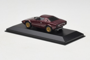 Lancia Stratos Burgundia Punane Minichamps 1:43 LANCIA001 Metall - pilt 3/4