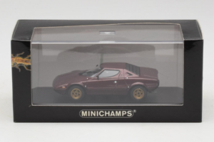 Lancia Stratos Burgundia Punane Minichamps 1:43 LANCIA001 Metall - pilt 4/4