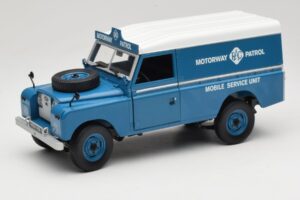 Land Rover Series III 109 Soft Top Motorway Patrol Sinine Eagles Race 1:18 4403 Metall