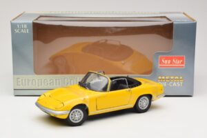 Lotus Elan S3 Kabriolett Kollane Sun Star 1:18 4052 Metall - pilt 6/6