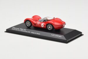 Maserati Tipo 61 #6 R. Penske SCCA National Race Meadowdale 1961 Minichamps 1:43 400611206 Metall - pilt 3/4
