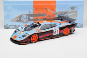 McLaren F1 GTR Gulf #41 P. Gounon / S. Oloffson 24 Hours of Le Mans 1997 Minichamps 1:18 530133741 Metall - pilt 8/8