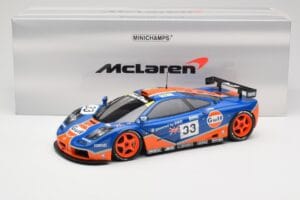 McLaren F1 GTR Gulf Racing #33 S. Bellm / A. Weaver / J. Lehto 24 Hours of Le Mans 1996 Minichamps 1:18 530133633 Metall - pilt 8/8