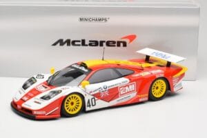 McLaren F1 GTR Gulf Team Davidoff #40 D. O'Rourke / G. Sugden / J. Auberlein 24 Hours of Le Mans 1998 Minichamps 1:18 5301338 - pilt 8/8