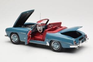 Mercedes 190 SL W121 Sinine Minichamps 1:18 103037033 Metall - pilt 5/8