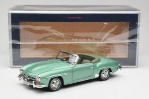 Mercedes 190 SL W121 Heleroheline Metallic Norev 1:18 183401 Metall - pilt 9/9