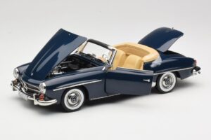 Mercedes 190 SL W121 Middle Blue Norev 1:18 183403 Metall - pilt 2/8