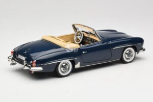 Mercedes 190 SL W121 Middle Blue Norev 1:18 183403 Metall - pilt 3/8