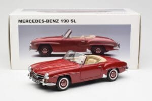 Mercedes 190SL W198 Punane AUTOart 1:18 76116 Metall - pilt 8/8