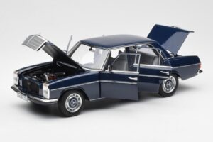 Mercedes 200 W114 Midnight Sinine Diileri Väljaanne Norev 1:18 B66040694 Metall - pilt 2/8