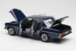 Mercedes 200 W114 Midnight Sinine Diileri Väljaanne Norev 1:18 B66040694 Metall - pilt 5/8