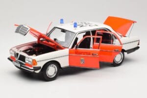 Mercedes 200 W123 Kiirabiautó Valge Norev 1:18 183834 Metall - pilt 2/8