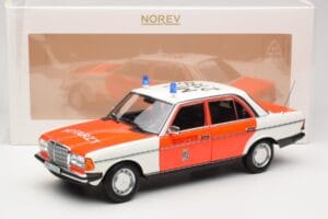 Mercedes 200 W123 Kiirabiautó Valge Norev 1:18 183834 Metall - pilt 8/8
