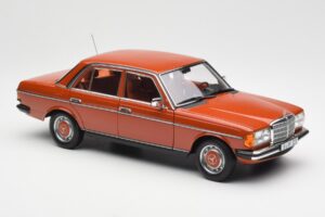 Mercedes 200 W123 English Punane Diileri Väljaanne Norev 1:18 B66040653 Metall - pilt 6/8