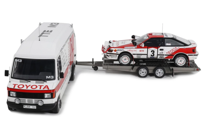 Mercedes 208D + Toyota Celica ST165 Gr.A RAC Safari 1990 Otto 1:18 OT480 Vaik