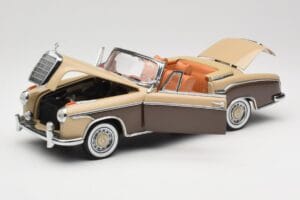 Mercedes 220 SE W128 Kabriolett Pronks Punane Sun Star 1:18 3572 Metall - pilt 2/8