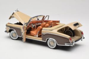 Mercedes 220 SE W128 Kabriolett Pronks Punane Sun Star 1:18 3572 Metall - pilt 5/8