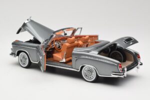 Mercedes 220 SE W128 Kabriolett Grey Metallic Sun Star 1:18 3352-M1 Metall - pilt 5/8