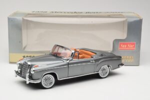 Mercedes 220 SE W128 Kabriolett Grey Metallic Sun Star 1:18 3352-M1 Metall - pilt 8/8